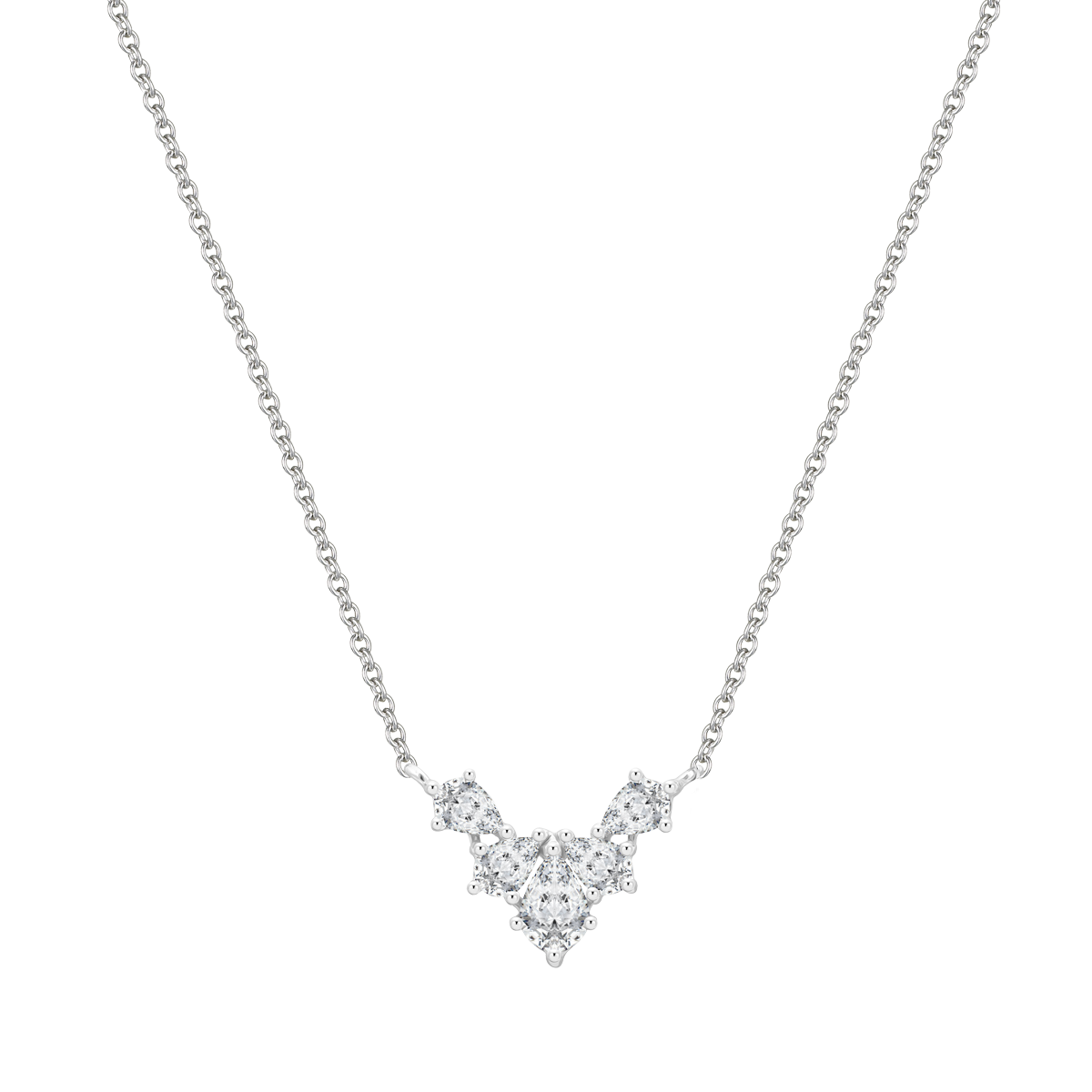 Dây liền mặt kim cương viên vàng 14K Jena A181 TD