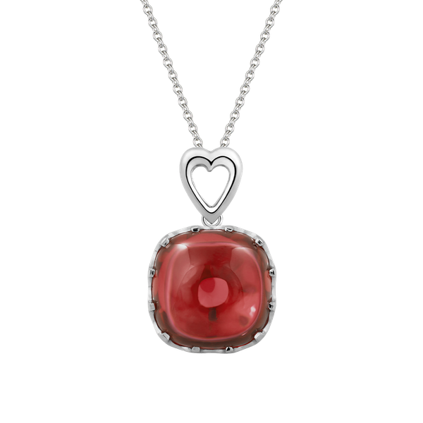 Mặt đính đá màu Garnet vàng 14K Candie S.Gar