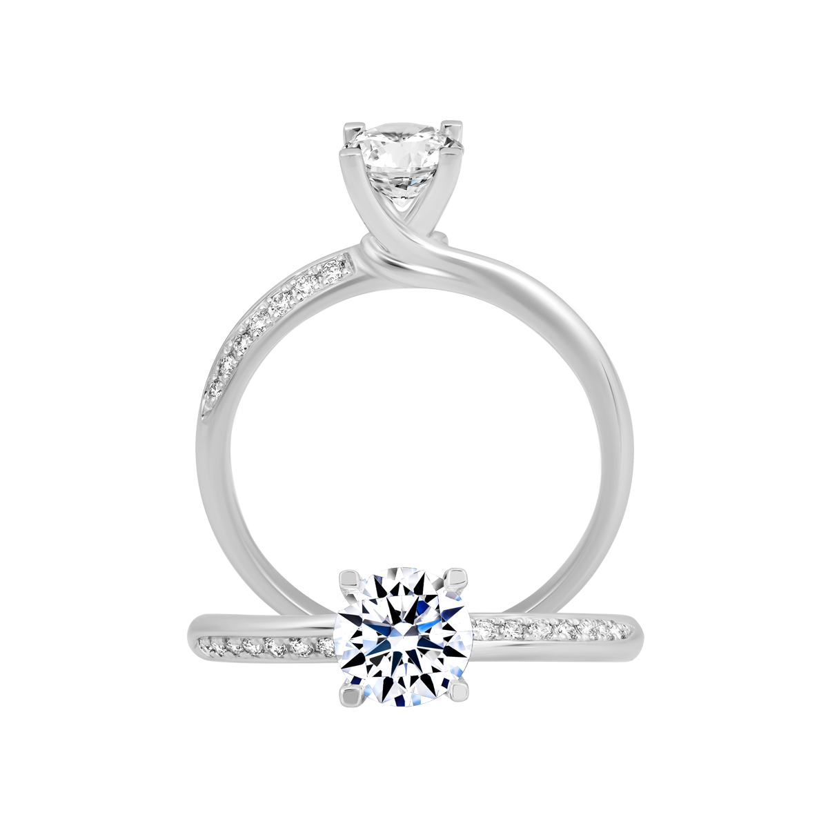 Nhẫn nữ đính đá CZ vàng 18K Fulling 5C