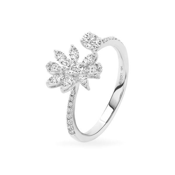 Nhẫn nữ kim cương viên vàng 18K Jena A440 TD