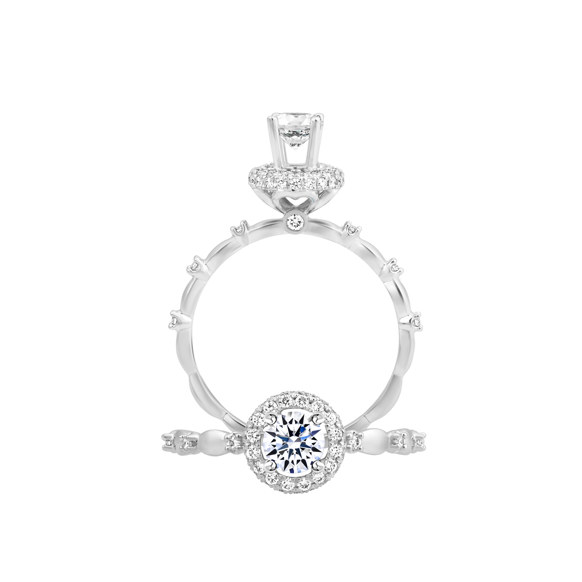 Nhẫn nữ kim cương tấm vàng 14K Farity 3C