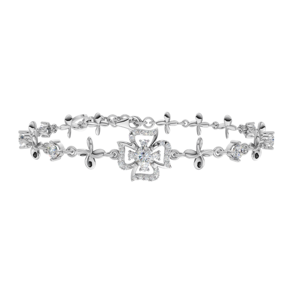 Lắc kim cương 8 Hearts & Arrows vàng 14K Flickering H&A 2C
