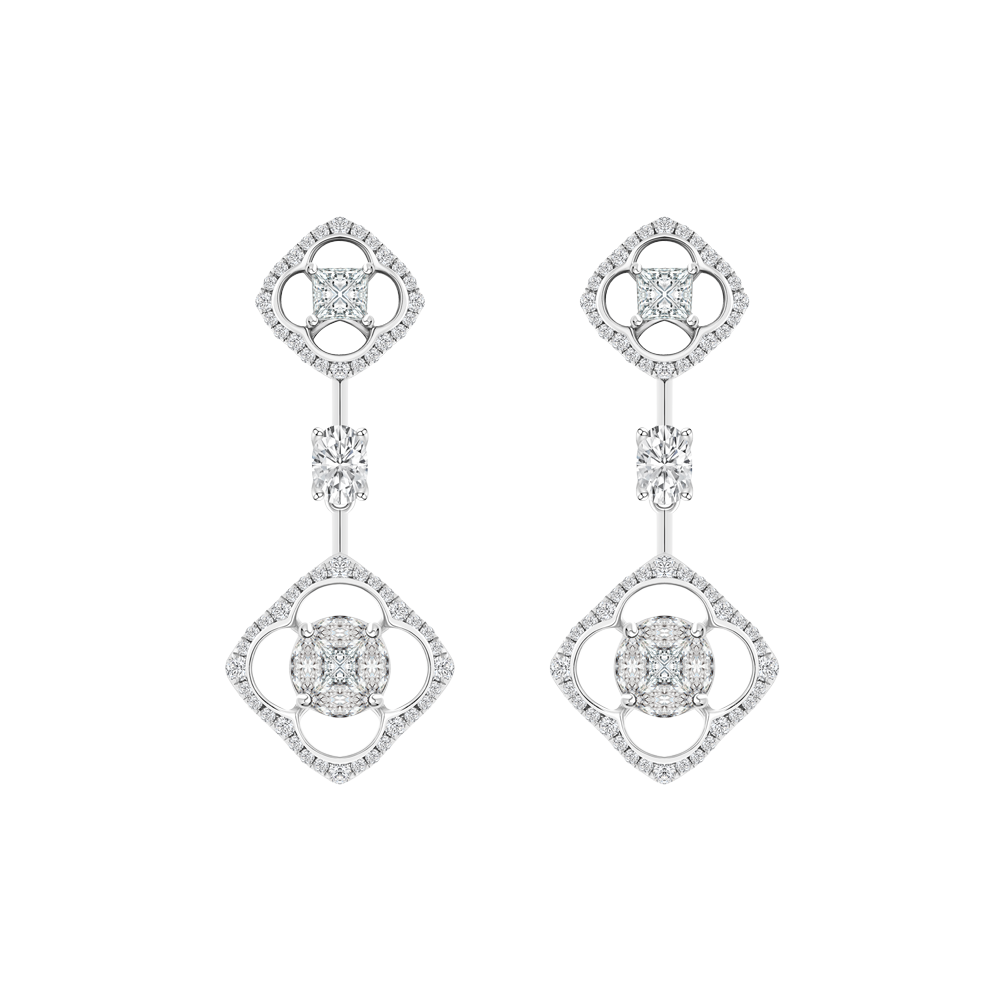 Hoa tai kim cương viên vàng 18K Jena A309 TD