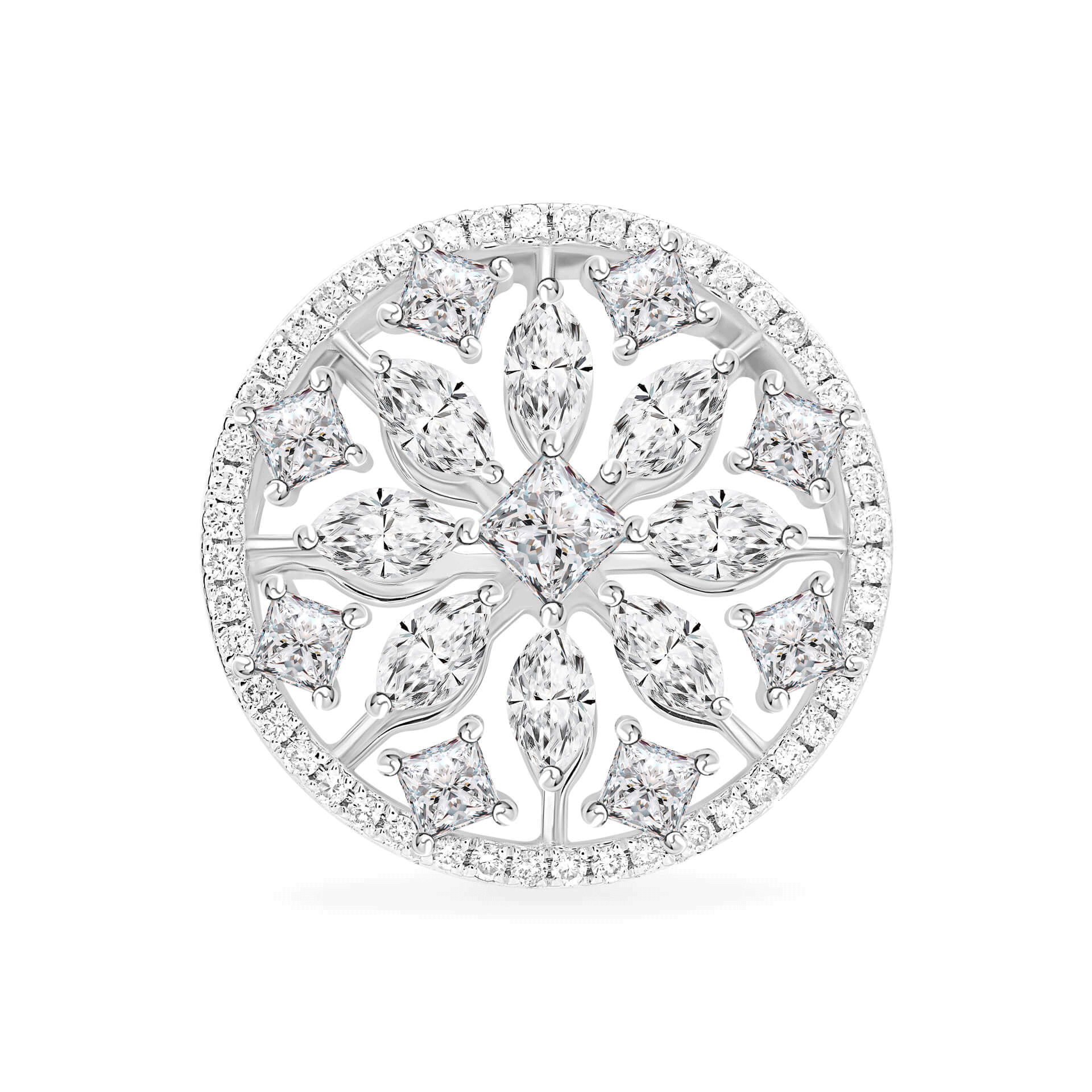 Mặt kim cương viên vàng 18K Jena A380 TD