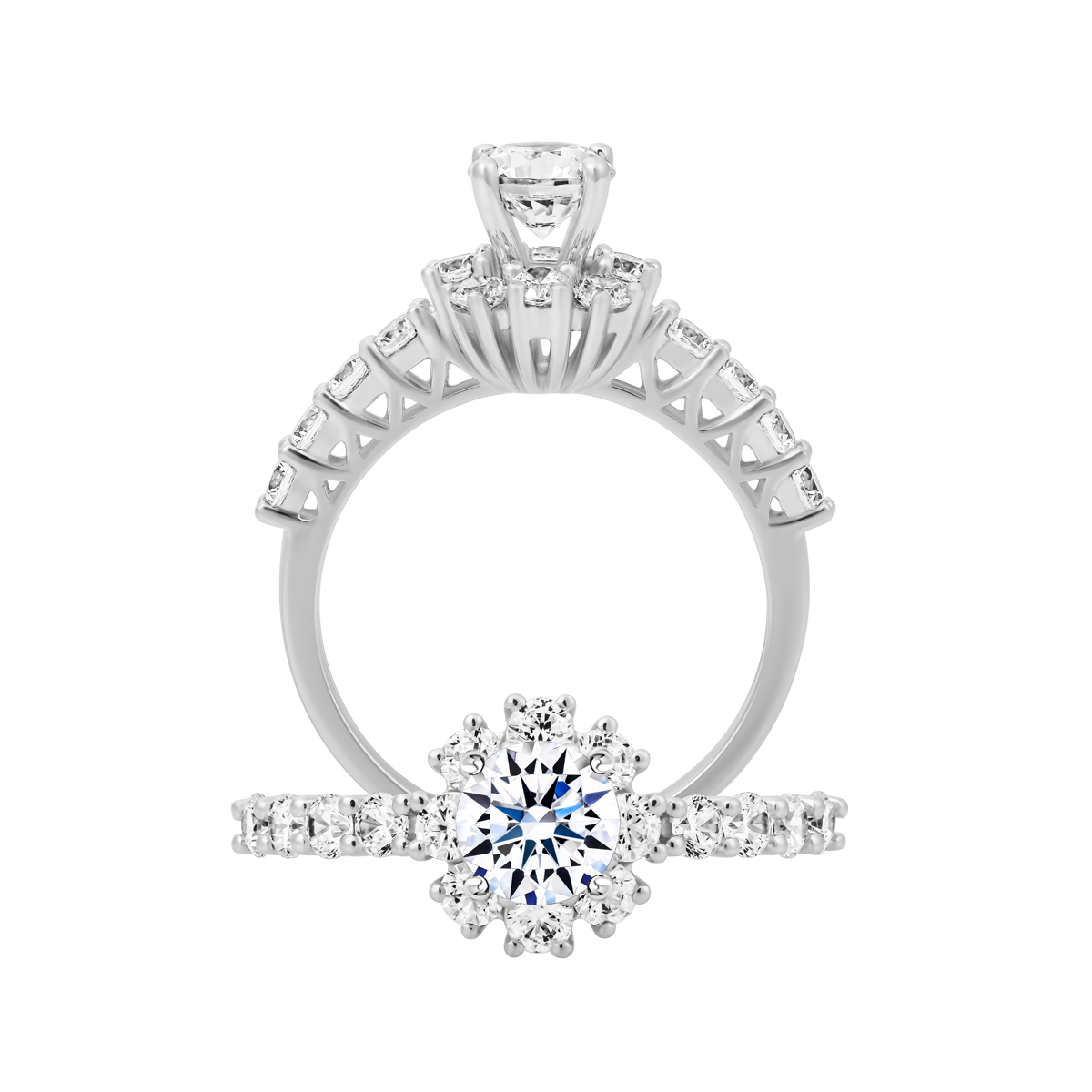 Nhẫn nữ đính đá CZ vàng 14K Pleasure V2 5C