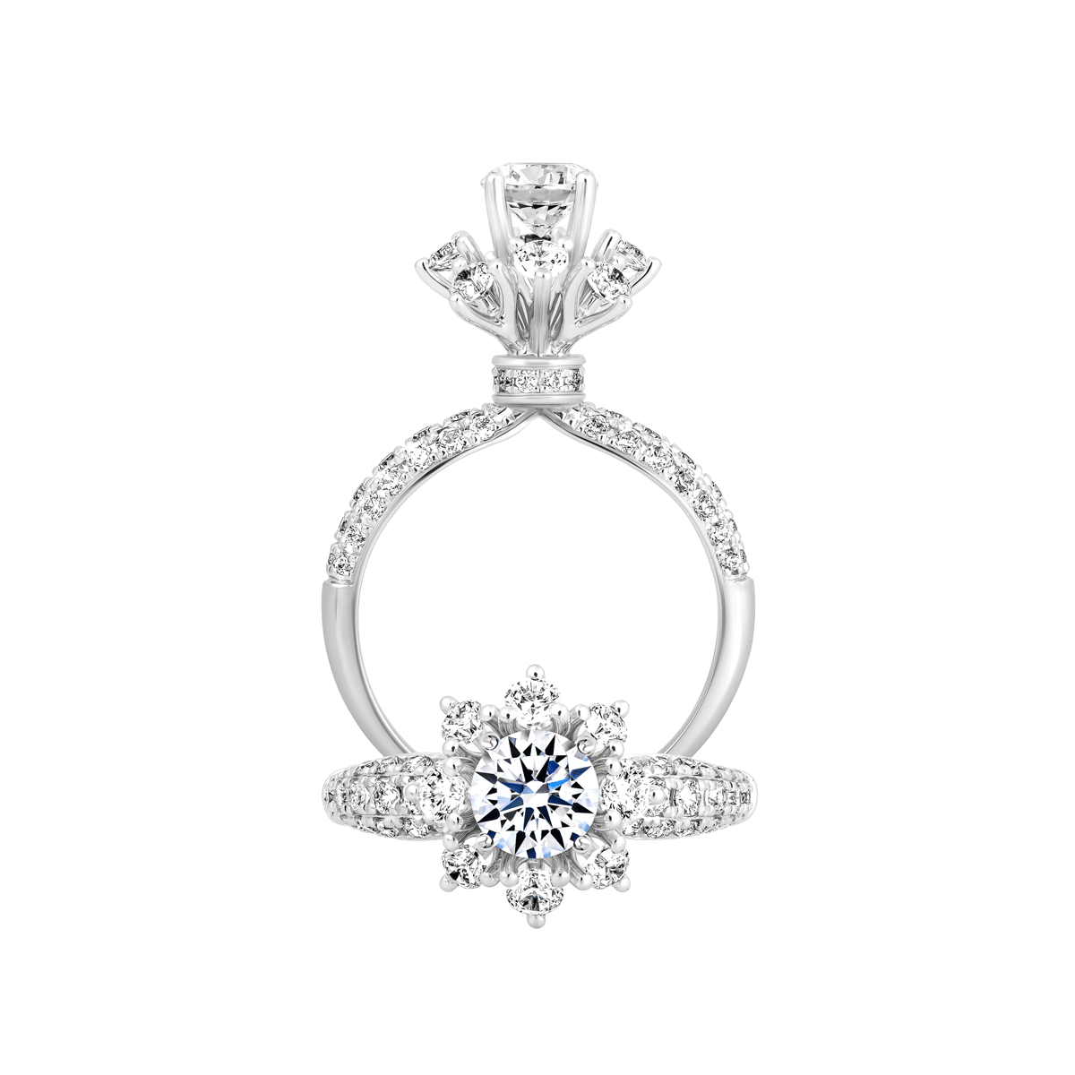 Nhẫn nữ đính đá CZ vàng 18K Jakira 5C