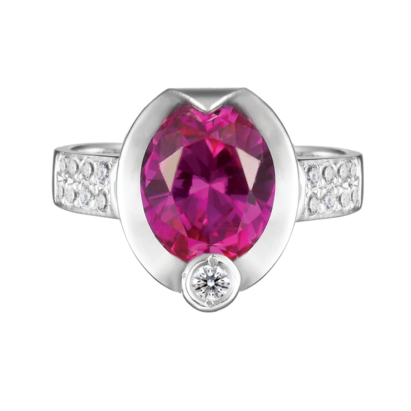 Nhẫn nữ đính đá màu Ruby vàng 10K Lusita S.Rub