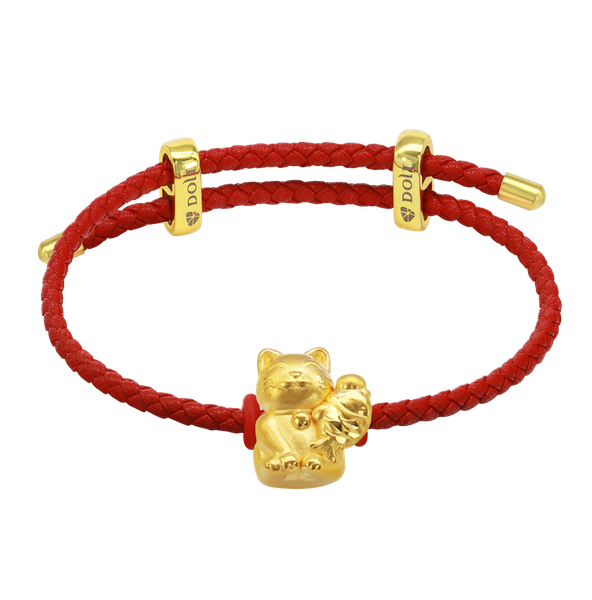 Lắc Vàng 24K Maneki Neko CB500458 5D