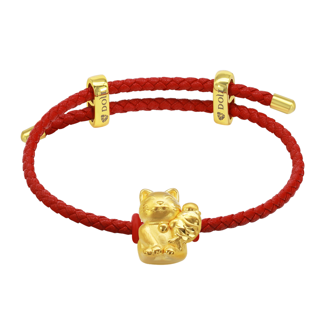 Lắc Vàng 24K Maneki Neko CB500458 5D