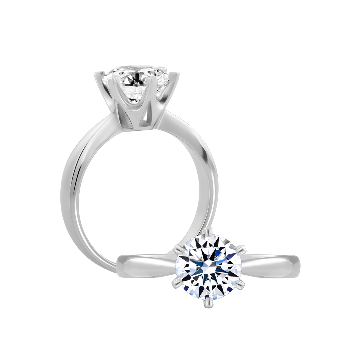 Ổ nhẫn nữ đính đá CZ vàng 18K Prince One N 5C