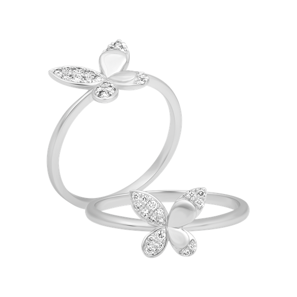 Nhẫn nữ kim cương viên vàng 14K Tendefly TD2