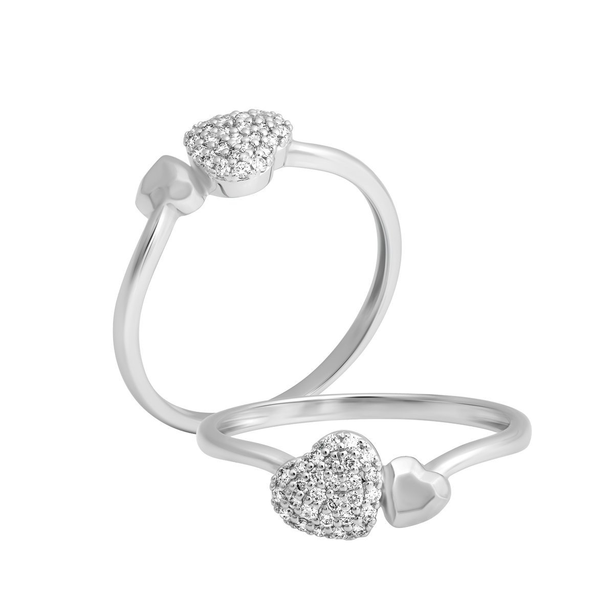 Nhẫn nữ kim cương viên vàng 14K Heartjoy TD