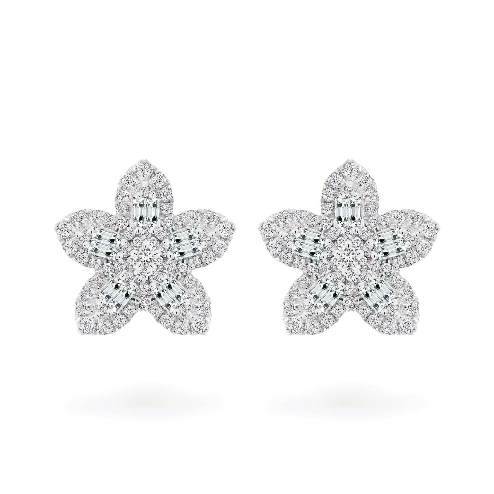 Hoa tai kim cương viên vàng 14K Jena A239 TD