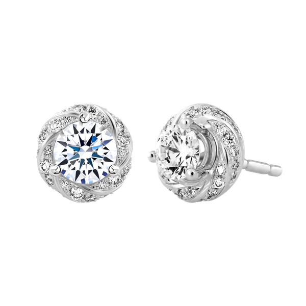 Hoa tai kim cương tấm vàng 14K Perfection 5C
