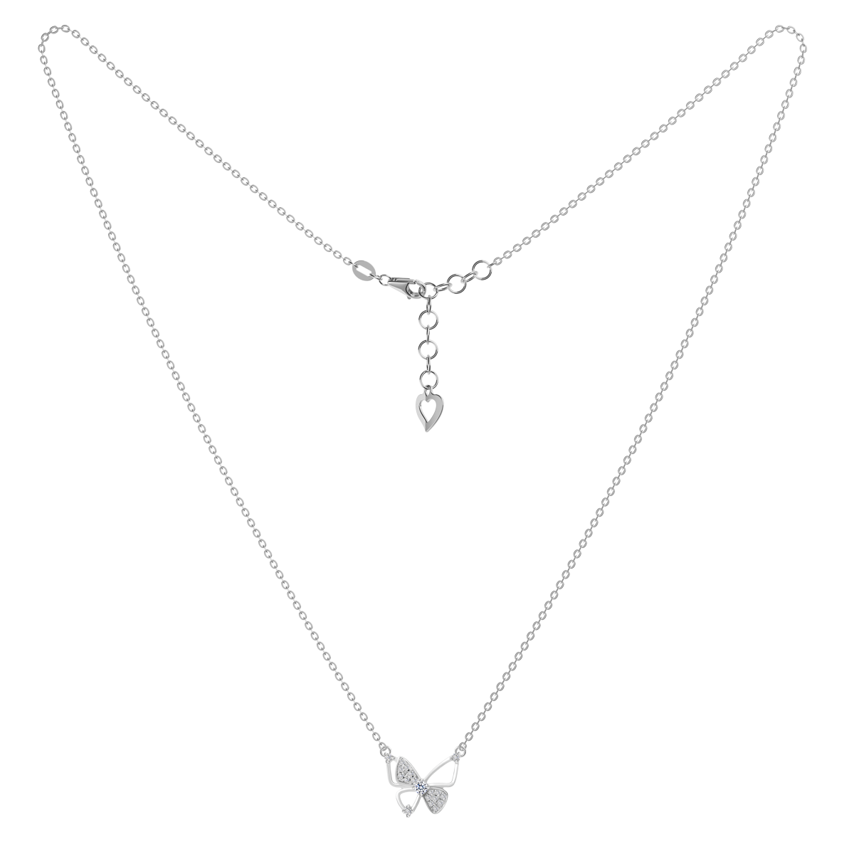 Dây liền mặt kim cương viên vàng 14K Lighting Butterfly TD