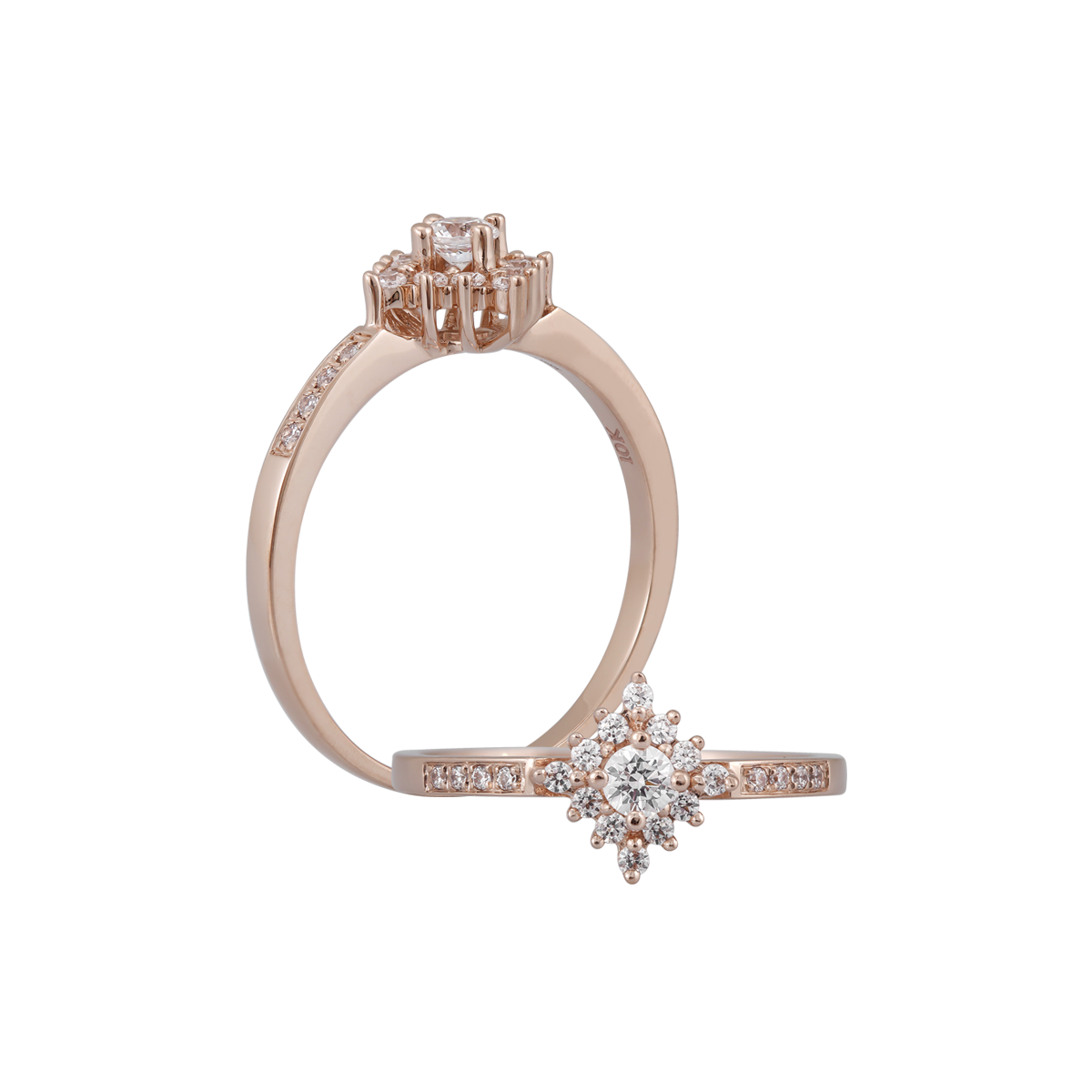 Nhẫn nữ kim cương vàng 14K Universe 10p GVRG0251325