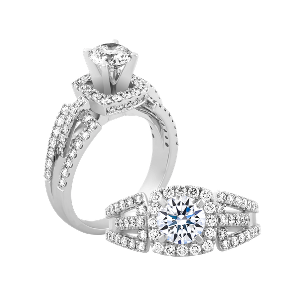 Ổ nhẫn nữ kim cương tấm vàng 14K Fealty 5C