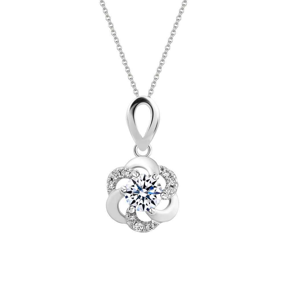 Mặt kim cương 8 Hearts & Arrows vàng 14K Ketaki H&A 3C