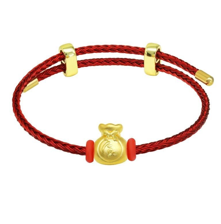 Lắc Vàng 24K Lucky Purse CB500424 5D