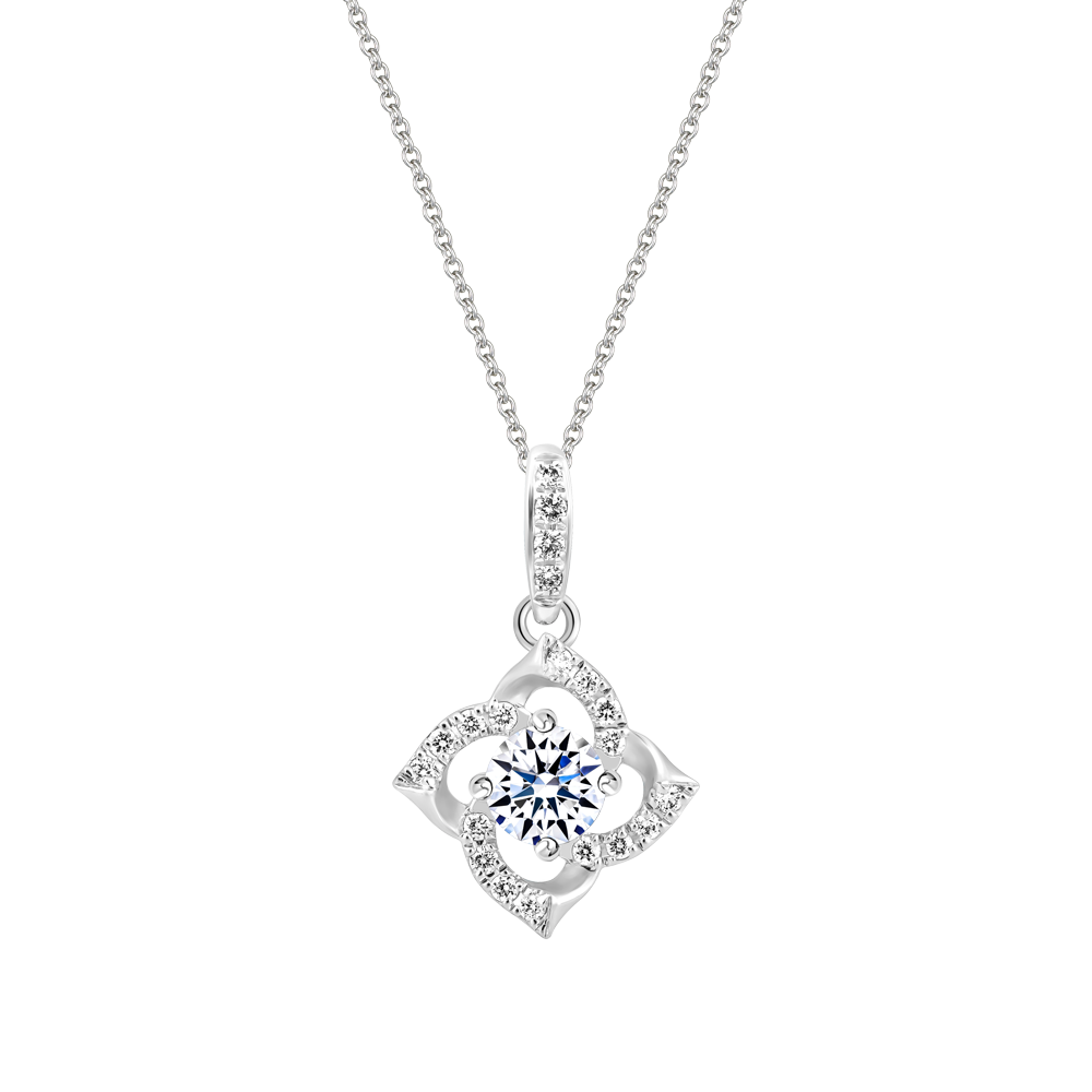 Mặt kim cương viên vàng 14K Floreting GIA 2C GVPD0078866M