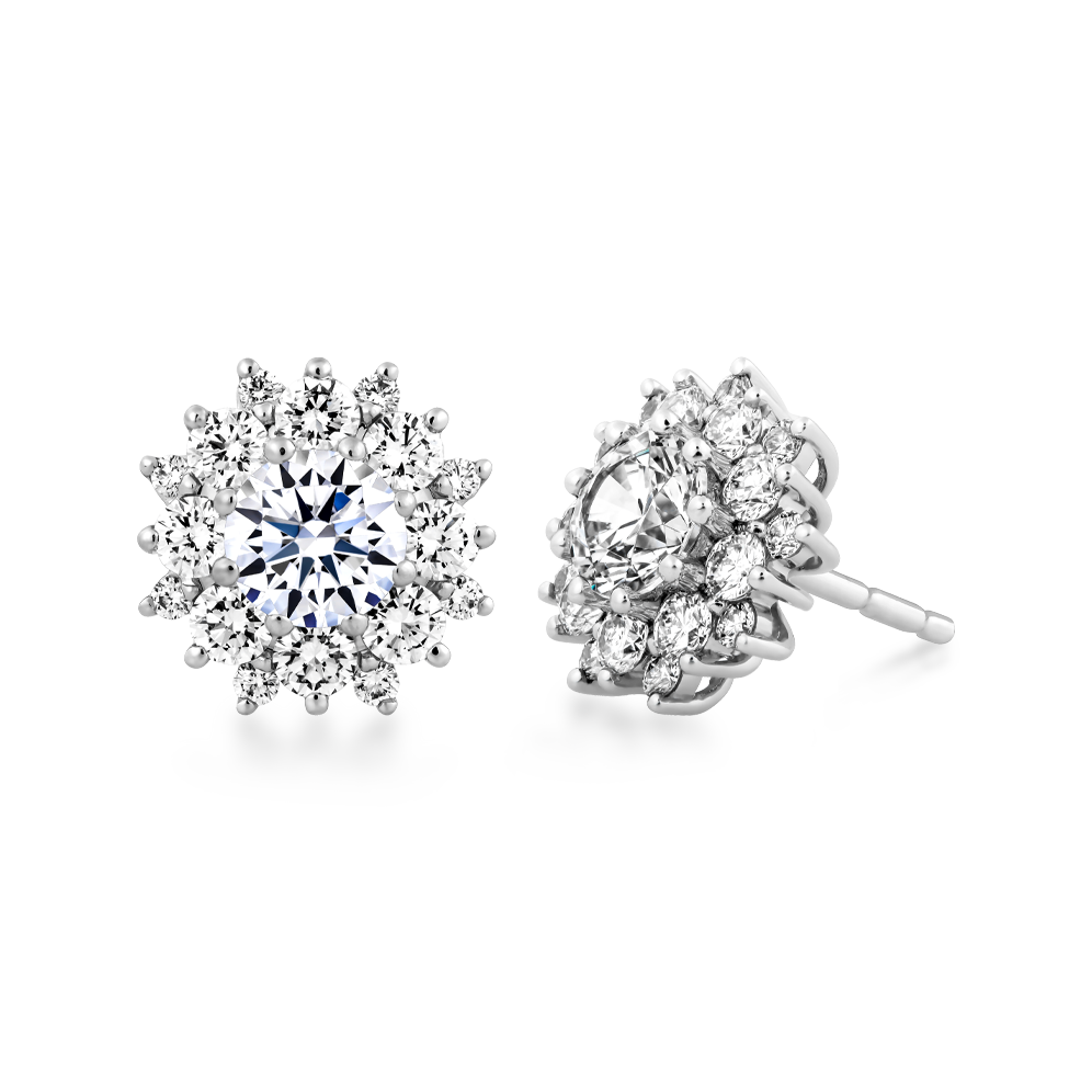 Ổ Bông kim cương tấm vàng 14K Caste N 5C