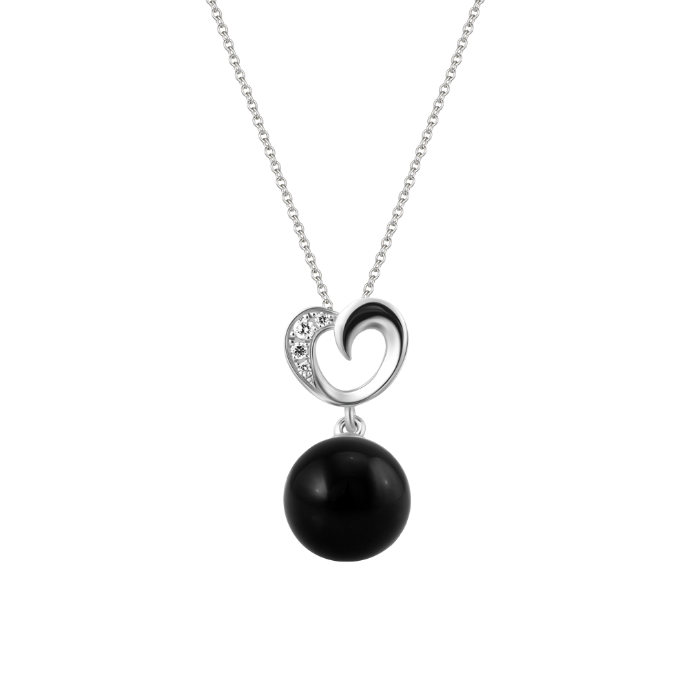 Mặt đính đá Onyx vàng 10K Barong N Ony