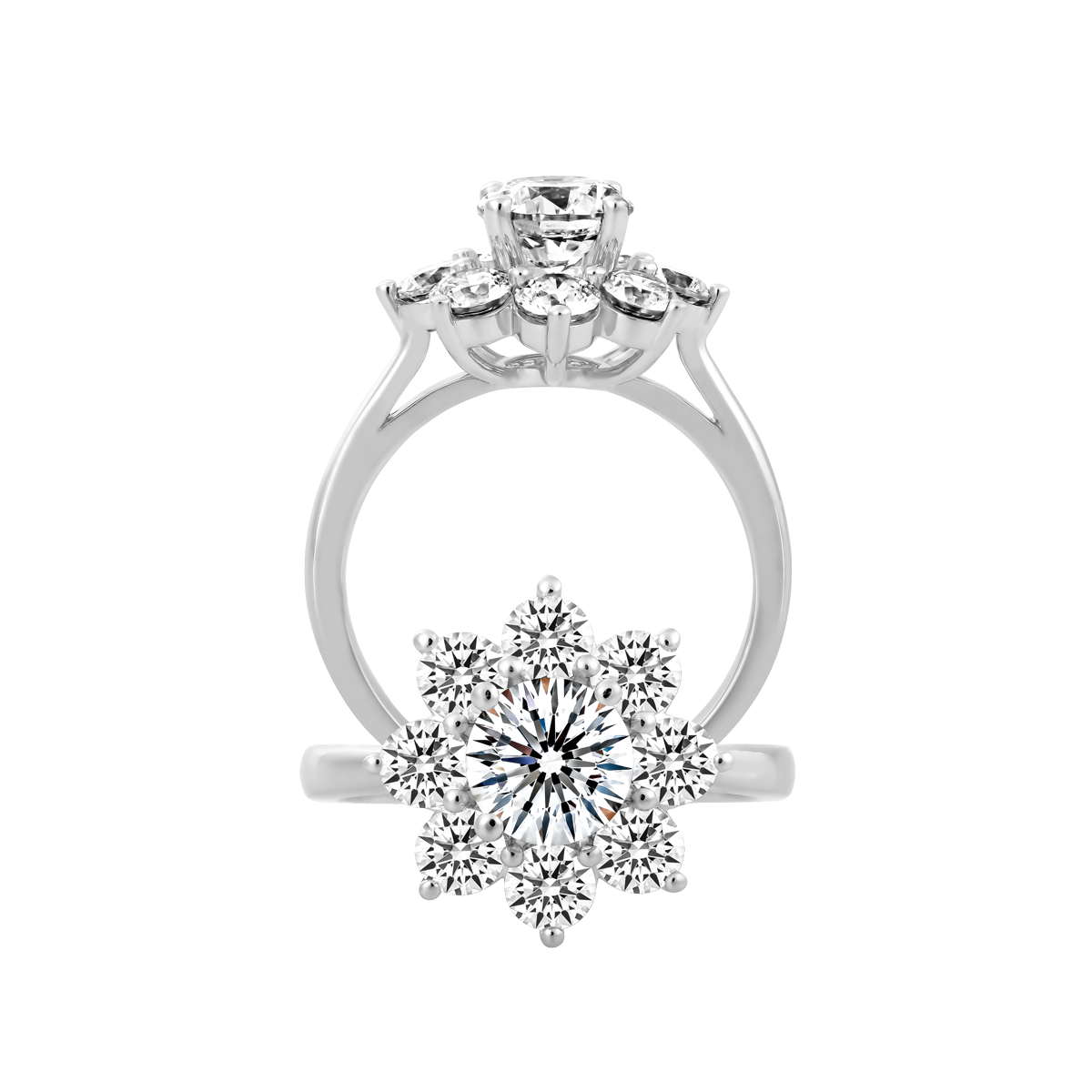 Nhẫn nữ đính đá CZ vàng 14K Baigum N 1CT