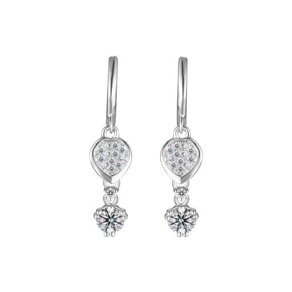 Hoa tai đính đá CZ vàng 10K Talori 2C