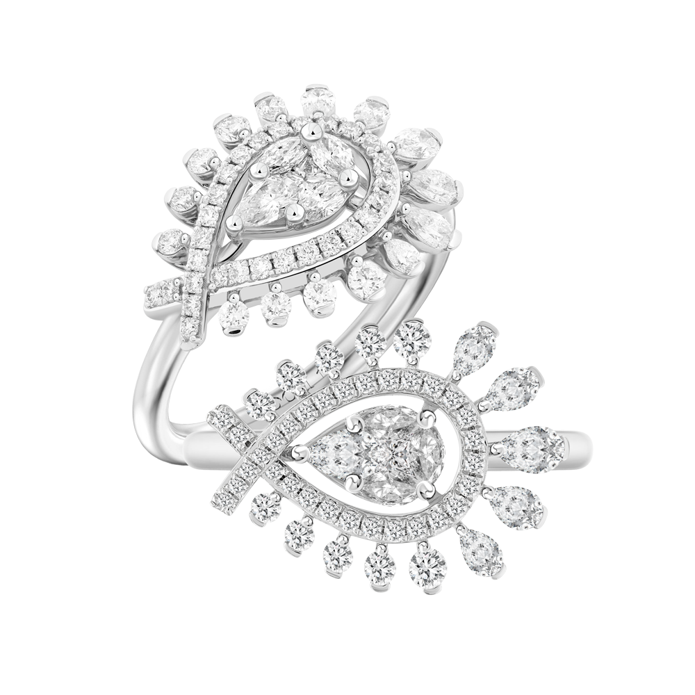 Nhẫn nữ kim cương viên vàng 18K Jena A302 TD