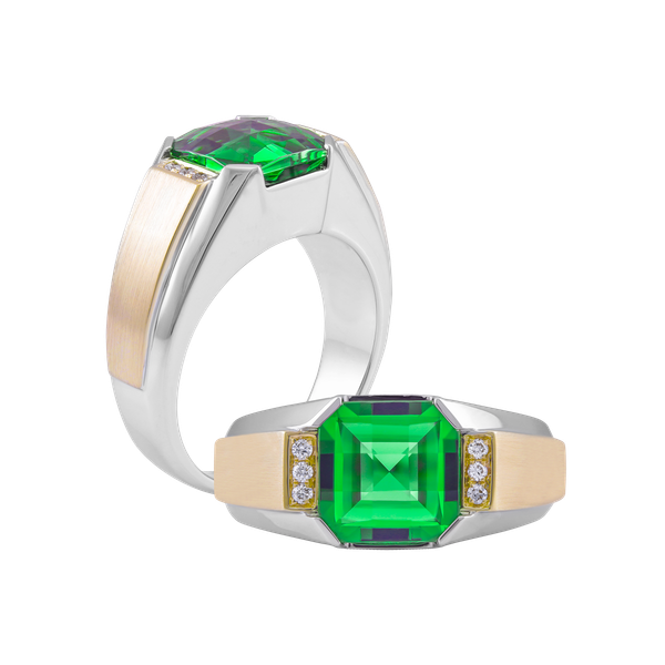 Nhẫn nam kim cương tấm vàng 14K Billy 1 S.EME WY