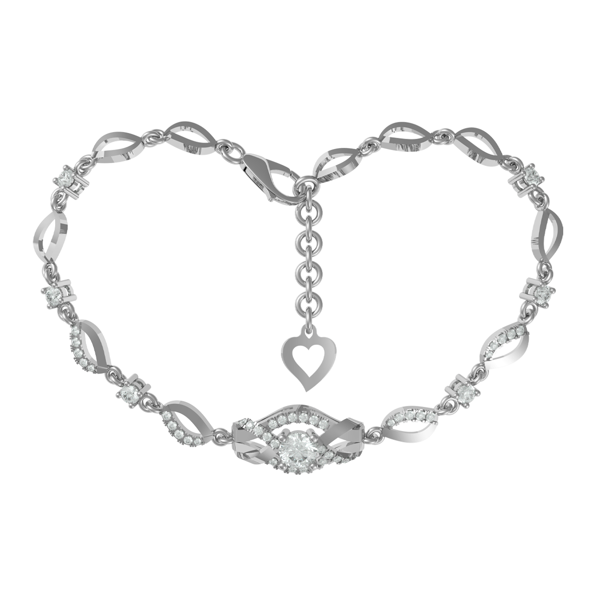 Lắc đính đá CZ vàng 14K Glimmer 3C