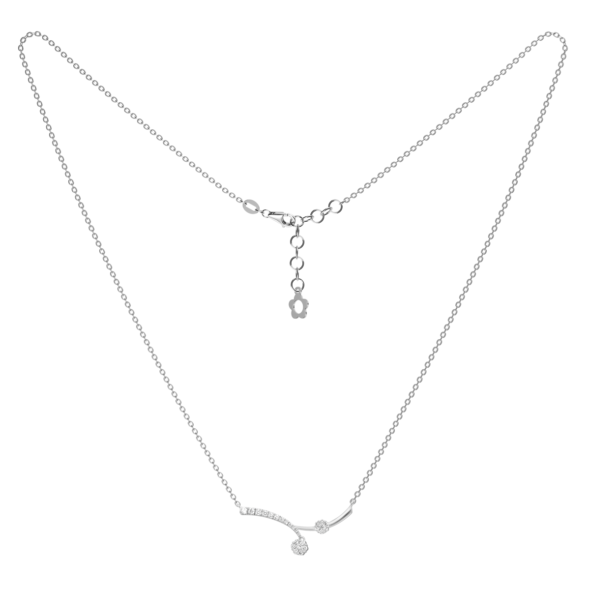 Dây liền mặt kim cương viên vàng 14K Floretive TD