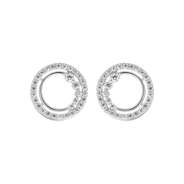 Hoa tai kim cương viên vàng 14K Astra NS