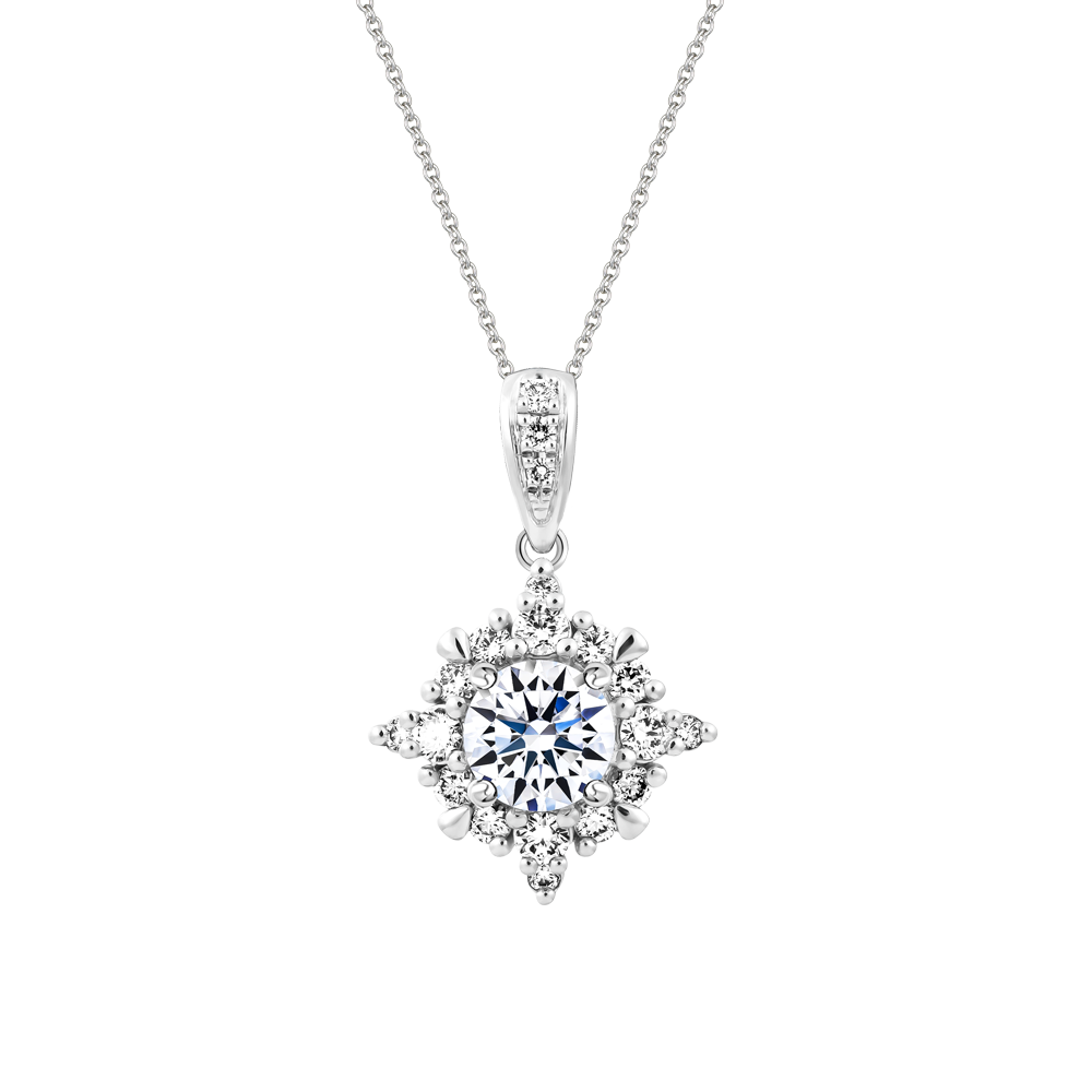Mặt kim cương viên vàng 14K Glare GIA 3C