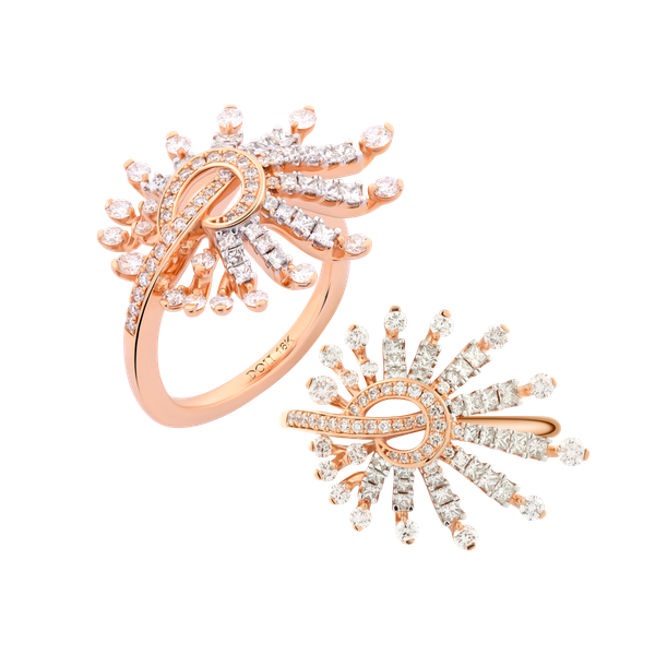 Nhẫn nữ kim cương viên vàng 18K Jena A620 TD