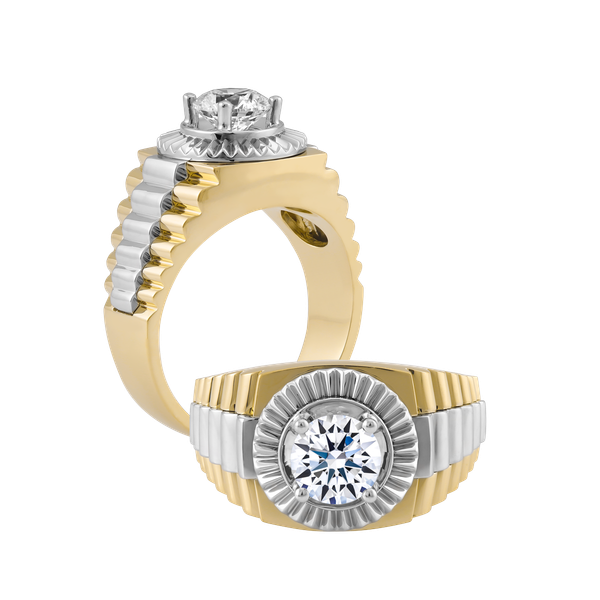 Nhẫn nam đính đá CZ vàng 14K Classic 5C YW