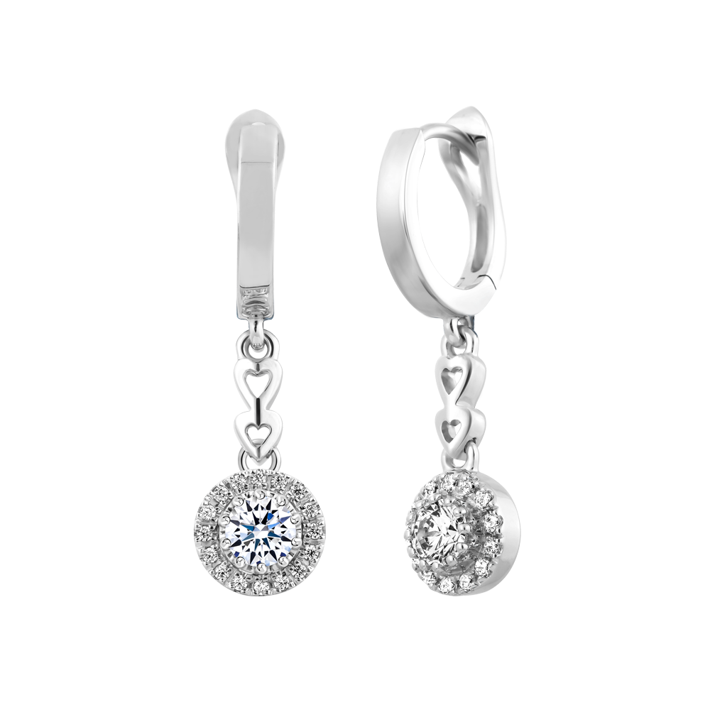 Hoa tai đính đá CZ vàng 10K Horaz N 2C GVER0075838