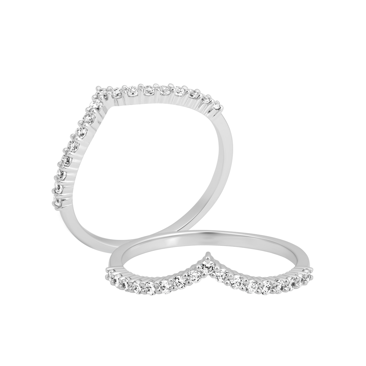 Nhẫn nữ đính đá CZ vàng 18K Dowsing U