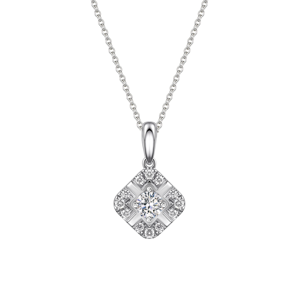 Mặt kim cương 8 Hearts & Arrows vàng 14K Valid H&A 2C