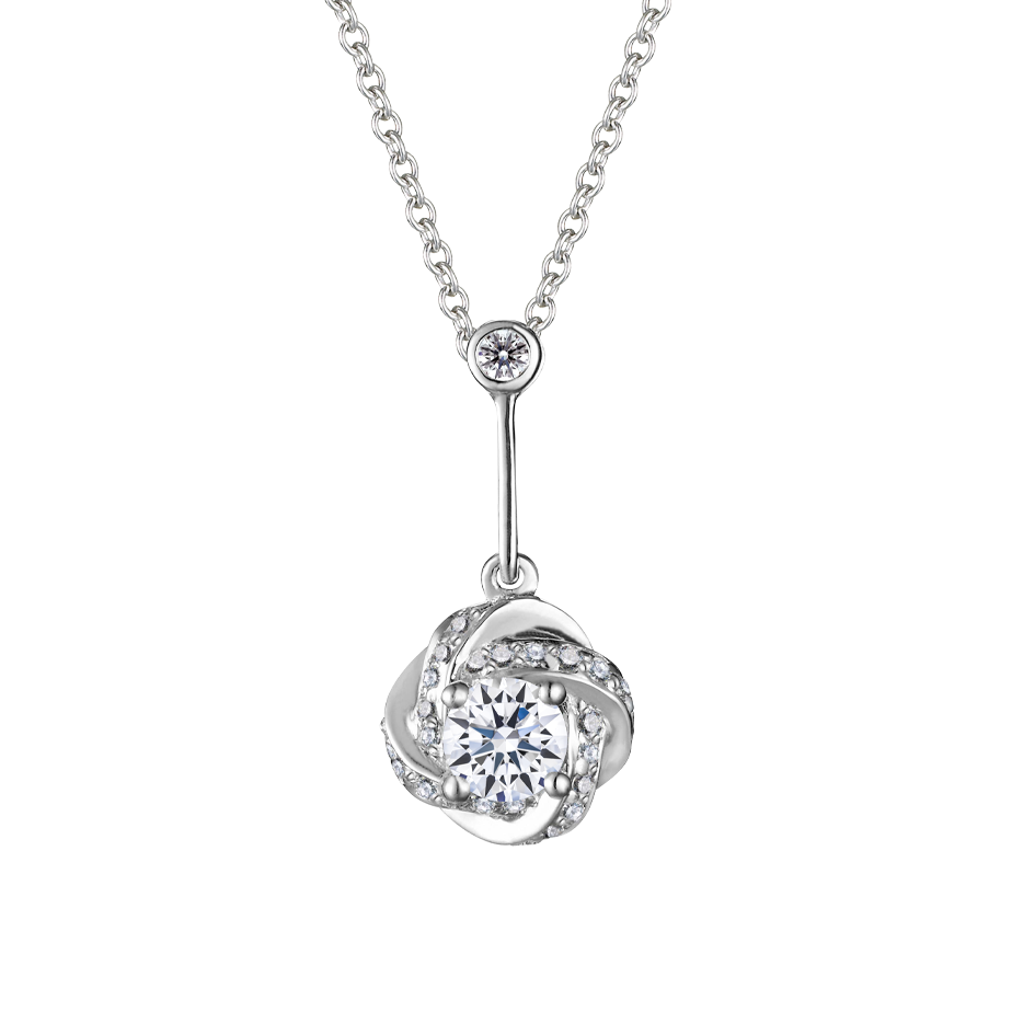 Mặt kim cương viên vàng 14K Hasmin GIA 2C