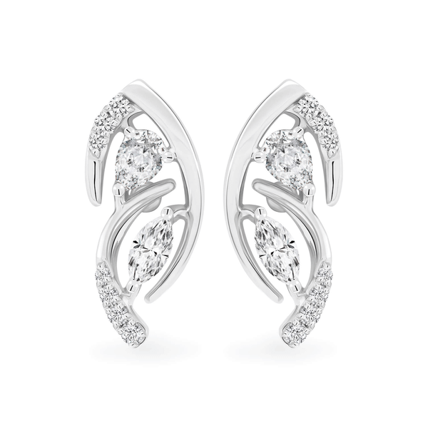 Hoa tai kim cương viên vàng 14K Jena A111 TD