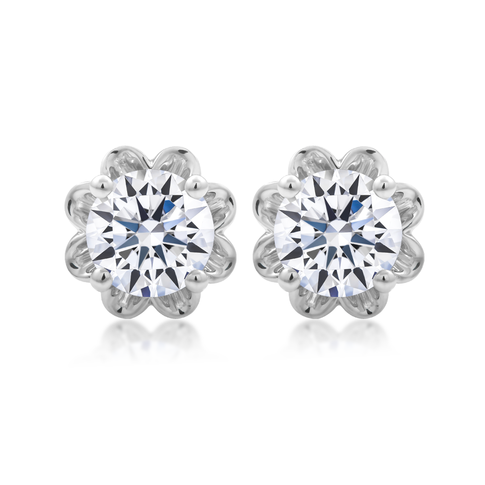 Hoa tai đính đá CZ vàng 14K Adley 1CT GVER0081340