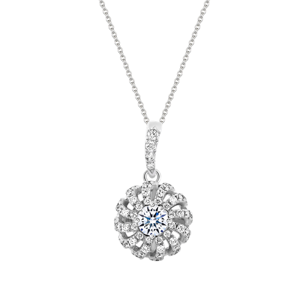 Mặt kim cương 8 Hearts & Arrows vàng 14K Nadia N H&A 2C