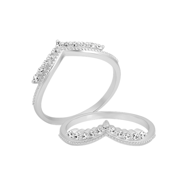 Nhẫn nữ đính đá CZ vàng 14K Zemoring U