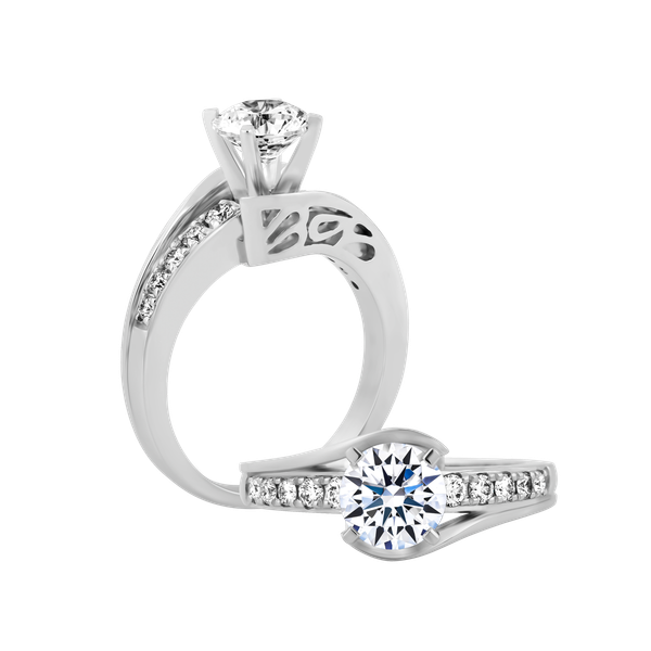 Ổ nhẫn nữ kim cương tấm vàng 14K Gnarly N 5C