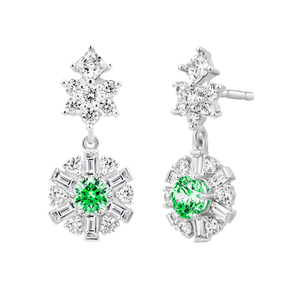 Hoa tai đính đá CZ vàng 14K Brighty GRE 5C