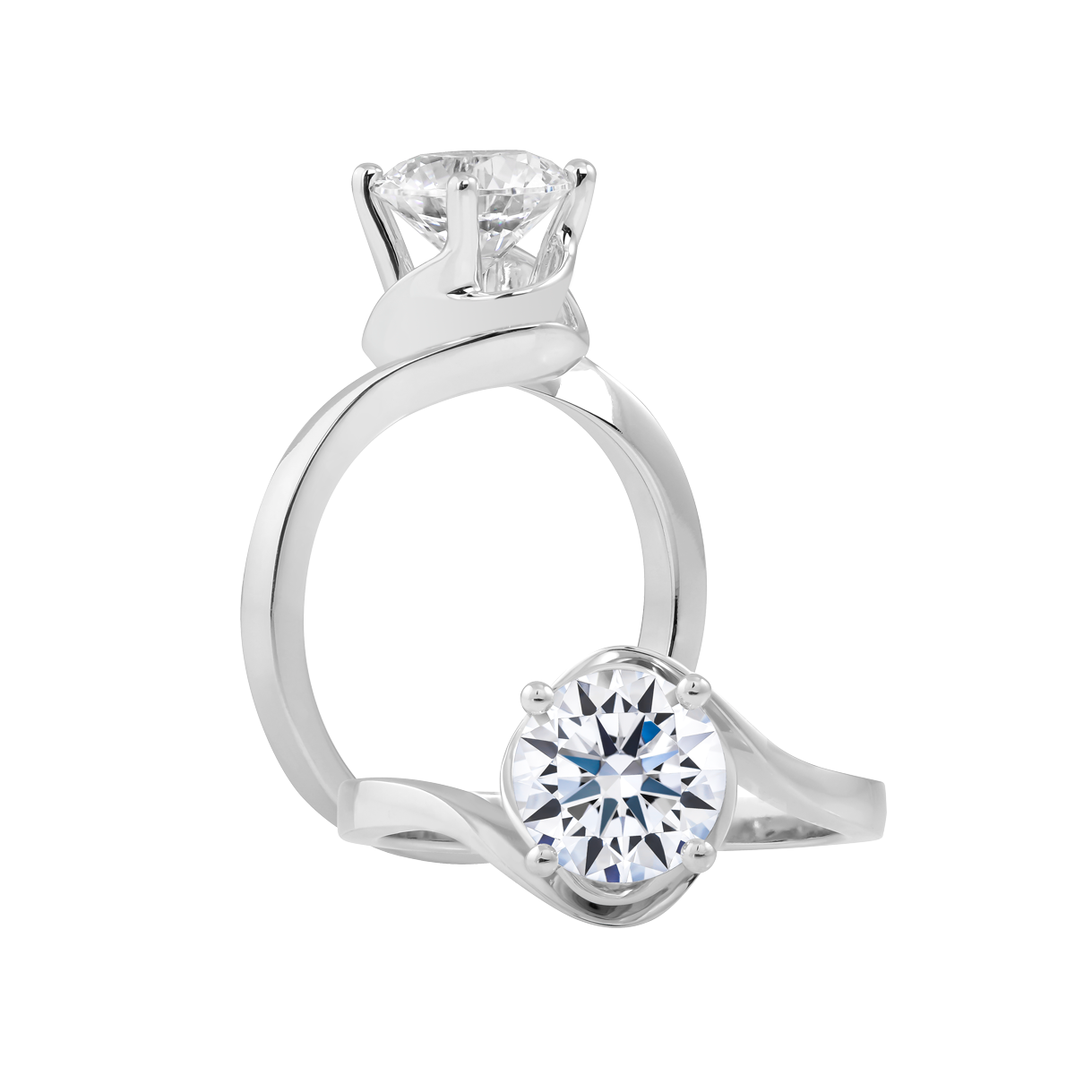 Ổ nhẫn nữ đính đá CZ vàng 14K Jabulani 5C