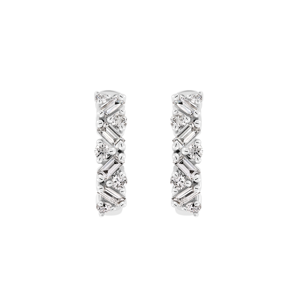 Hoa tai kim cương viên vàng 14K Jena A409 TD