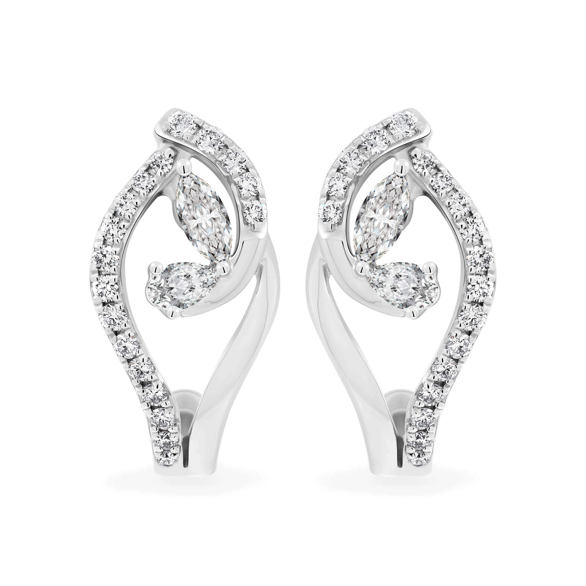 Hoa tai kim cương viên vàng 14K Jena A113 TD