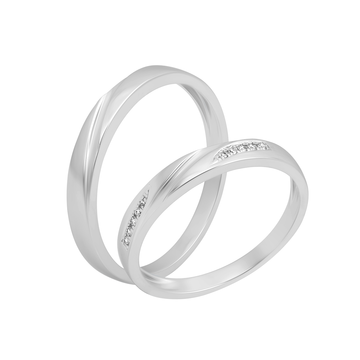 Nhẫn cưới nam vàng 14K Melodious M